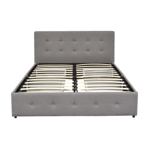 shop Dorel Home Products Queen Upholstered Storage Bed Dorel Home Products Beds