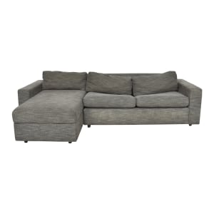 West Elm West Elm Urban Two Piece Sleeper Sectional w/ Storage Chaise