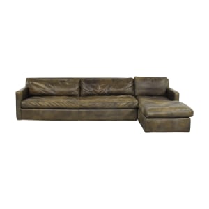 shop Restoration Hardware Belgian Track Arm Sectional Sofa Restoration Hardware Sofas