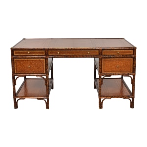 shop Maitland-Smith Double Pedestal Desk Maitland-Smith Home Office Desks