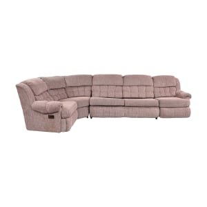 Lane Furniture Lane Furniture Modern Reclining Sleeper Sectional pink