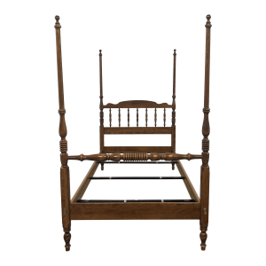 shop Ethan Allen Vintage Twin 4-Poster Bed Ethan Allen Beds