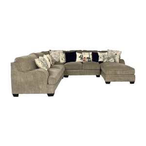 shop Ashley Furniture Katisha 4-Piece Sectional Sofa with Chaise Ashley Furniture Sectionals
