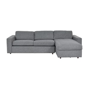 shop West Elm Urban Sleeper Sectional with Storage West Elm Sofas