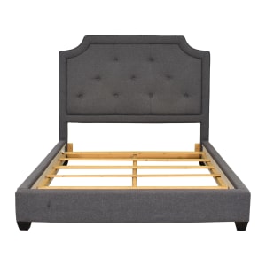 shop Upholstered Tufted Queen Bed 