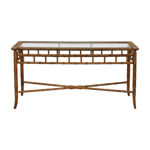  Glass Top Console Table pa