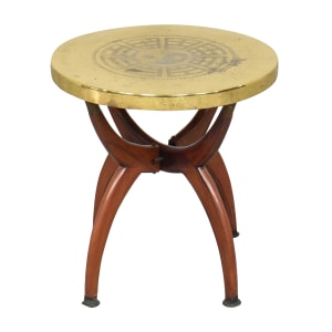  Vintage Round Accent Table ct