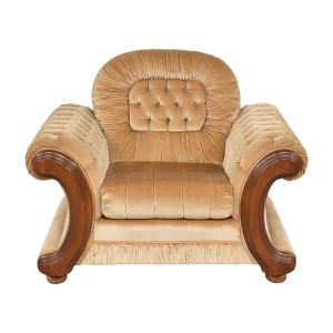  Traditional Tufted Accent Chair for sale