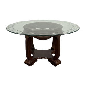 Round Top Pedestal Dining Table 