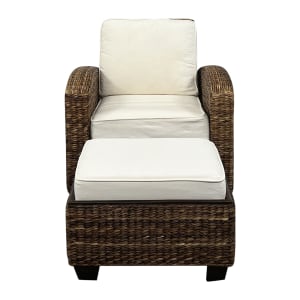 Crate & Barrel Crate & Barrel Woven Lounge Chair and Ottoman Chairs