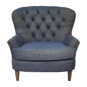 Pottery Barn Cardiff Tufted Upholstered Armchair Pottery Barn