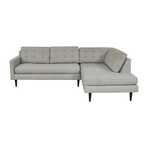West Elm West Elm Drake Two Piece Bumper Chaise Sectional Sectionals