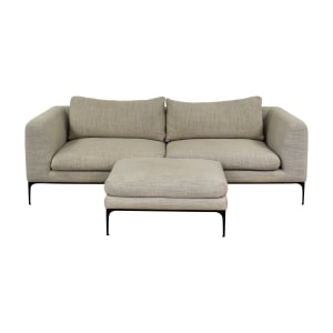 shop Design Within Reach Jonas Sofa with Ottoman Design Within Reach