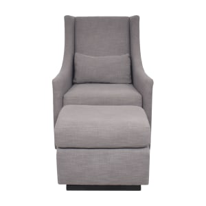 West Elm West Elm Graham Glider Chair and Ottoman dimensions