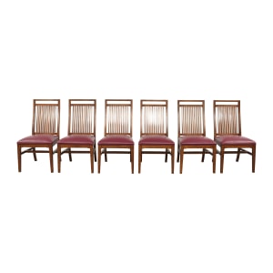 Raymour & Flanigan Modern Slat Back Dining Chairs nj