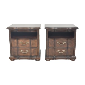 Bernhardt Bernhardt Two Drawer Open Nightstands brown