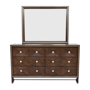 Bob's Discount Furniture Transitional Dresser and Mirror Bob's Discount Furniture