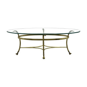  Vintage Mid-Century Modern Glass Coffee Table nj