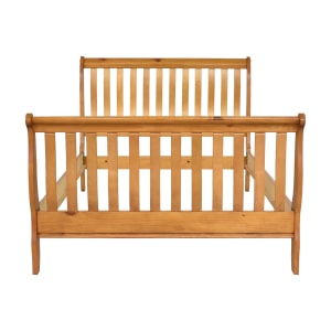 Crate & Barrel Classic Slatted Queen Sleigh Bed used