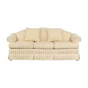 Pennsylvania House Pennsylvania House Townhouse Skirted Three Cushion Sofa for sale