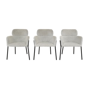 CB2 CB2 Azalea Boucle Dining Chairs nj