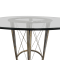  Glass Top Pedestal Dining Table on sale