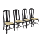  Upholstered Dining Chairs black and tan