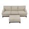 Ethan Allen Ethan Allen Arcata Sofa with Ottoman light grey