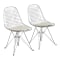 shop Modernica Case Study Wire Eiffel Chairs with Seat Pads Modernica Dining Chairs