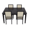 Harlem Furniture Black Dining Table with Four Chairs / Tables