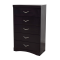 buy Bobs Furniture Black Five Drawer Wooden Chest Bobs Furniture Dressers