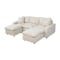 Ashley Furniture Ashley Furniture Savesto Three-Piece Modular Sofa with Ottomans Off-White