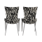 European Furniture Company Contemporary Zebra Dining Chairs sale