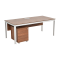  Modern Rectangular Desk with Modular Filing Cabinet  discount