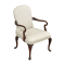 Baker Furniture Queen Anne Gooseneck Accent Chair  / Accent Chairs