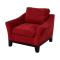 Raymour & Flanigan Raymour & Flanigan Red Microfiber Accent Chair for sale