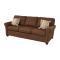 Bassett Brown Tweed Three-Cushion Sofa sale