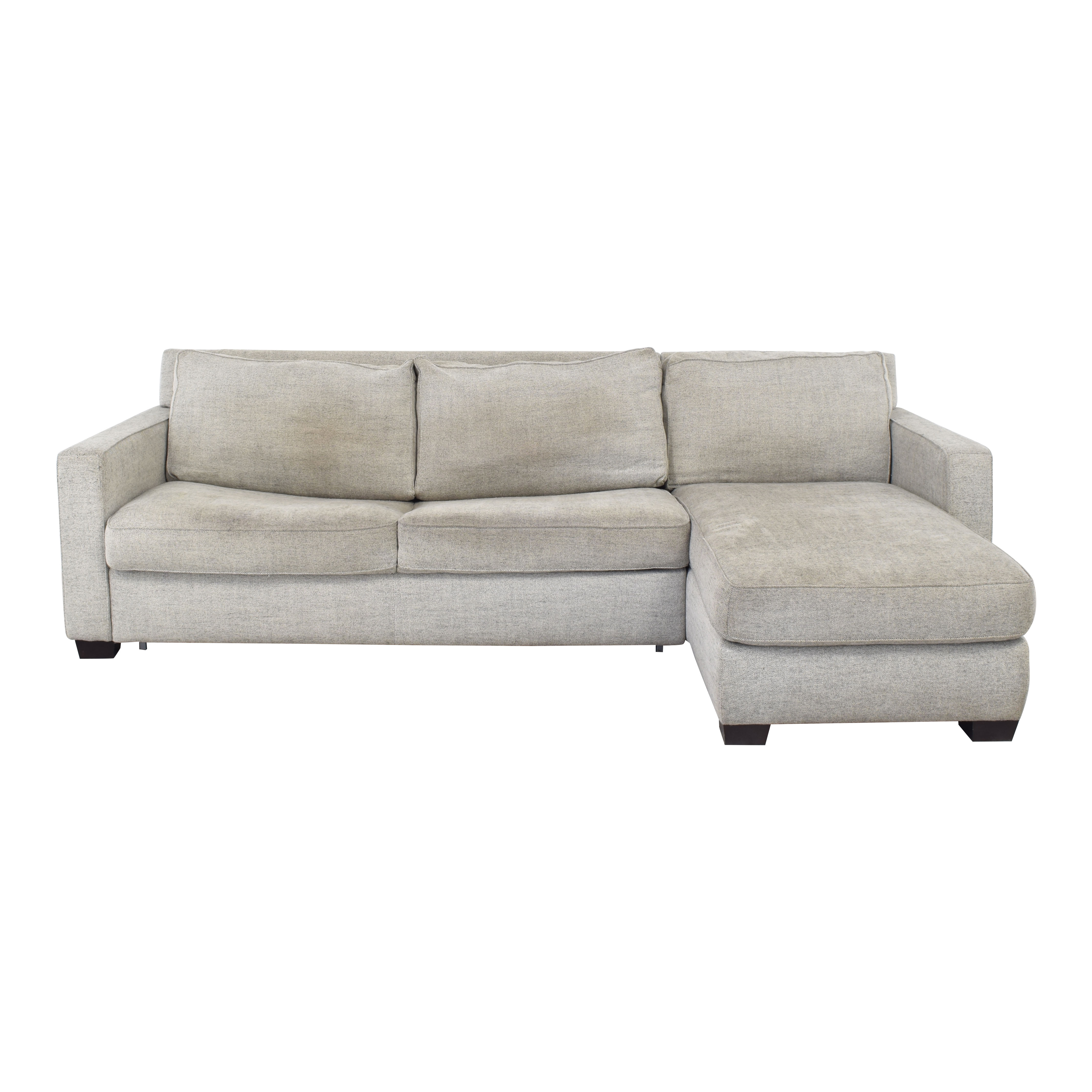 West Elm Henry Two Piece Queen Sectional Sleeper with Storage | 83% Off ...