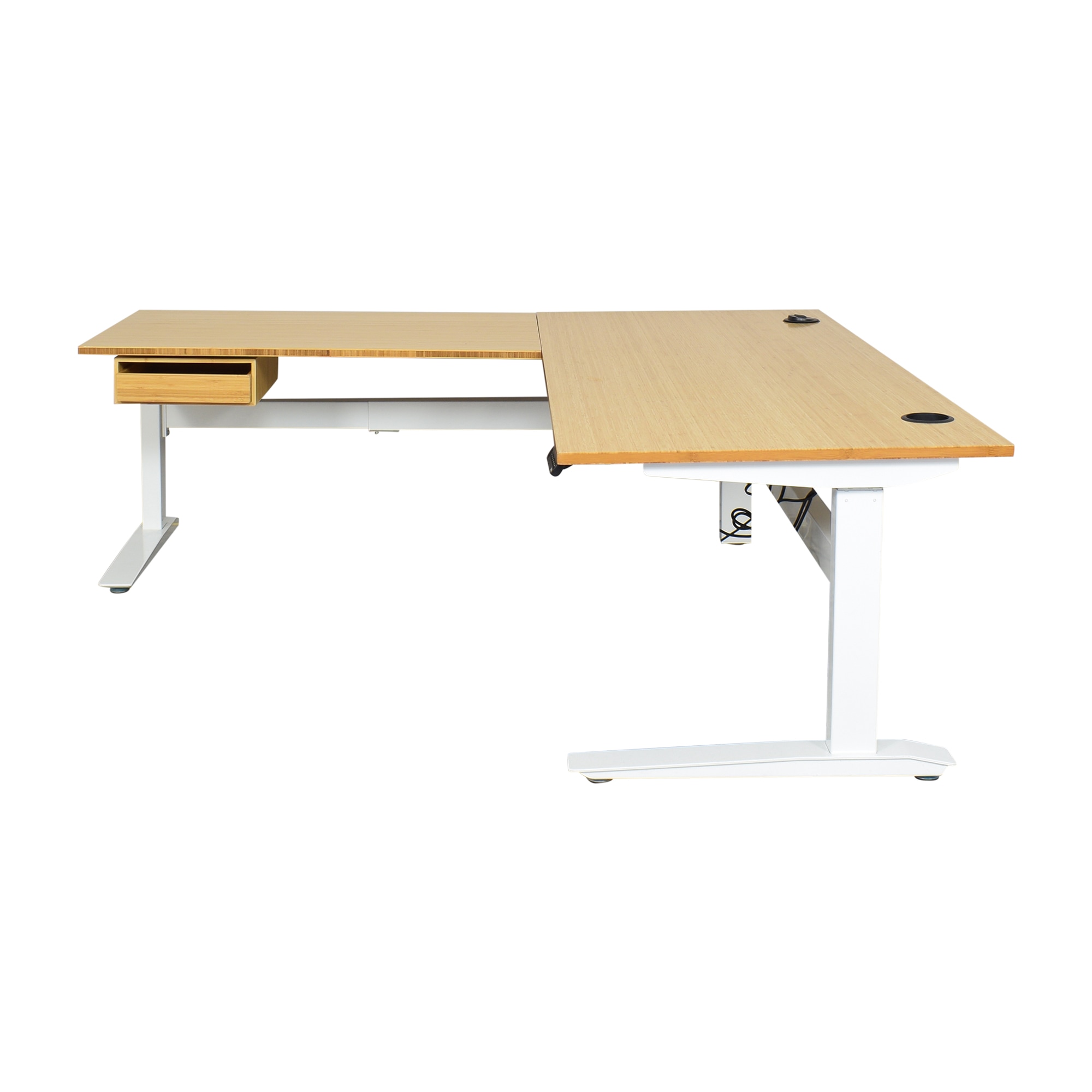 Fully Jarvis LShaped Standing Desk with Drawer 39 Off Kaiyo