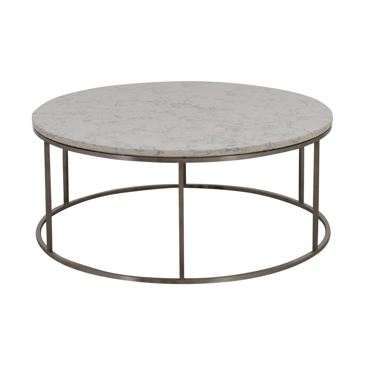 53% OFF - Room & Board Room & Board Round Marble Top Coffee Table / Tables