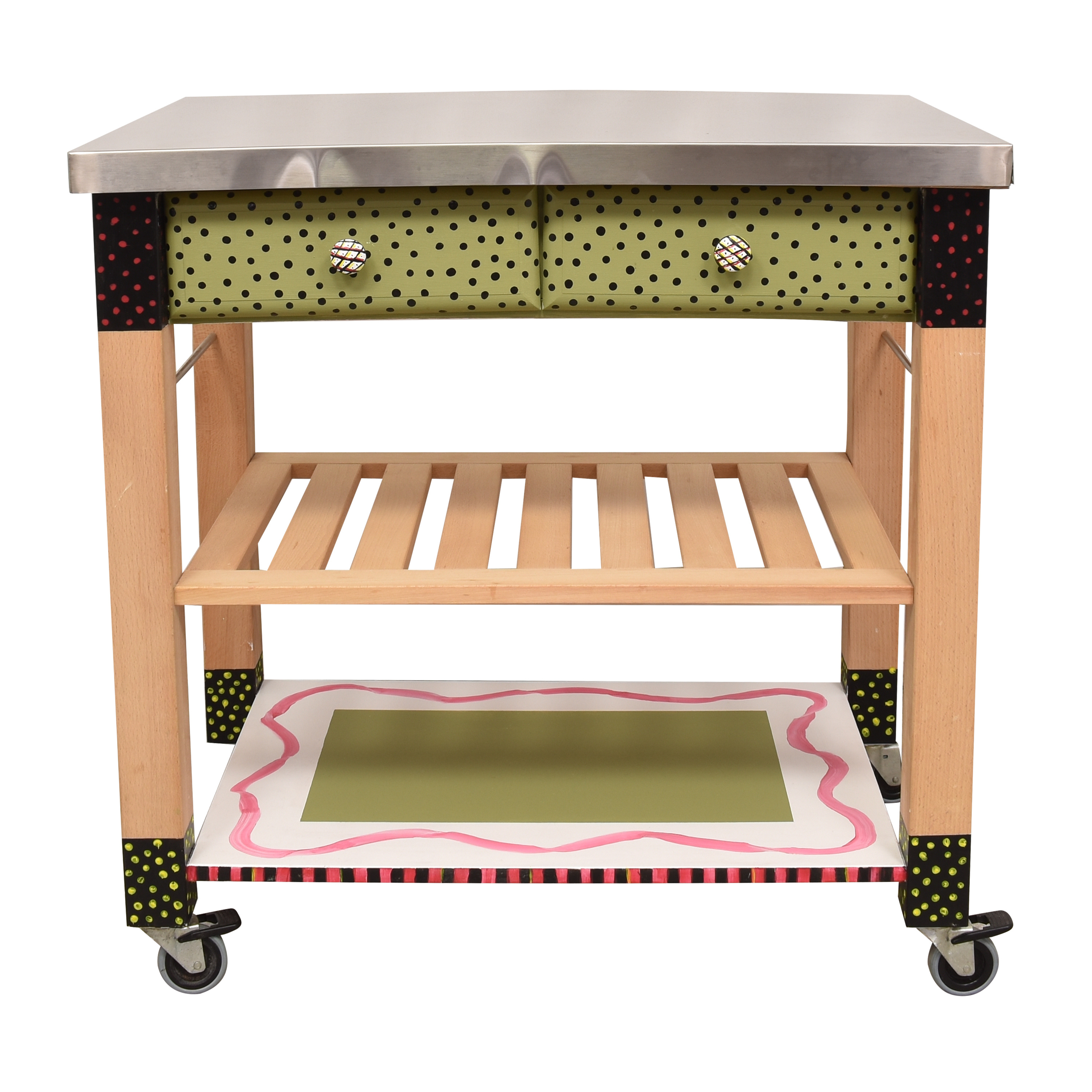 Patterned Mini Kitchen Island 