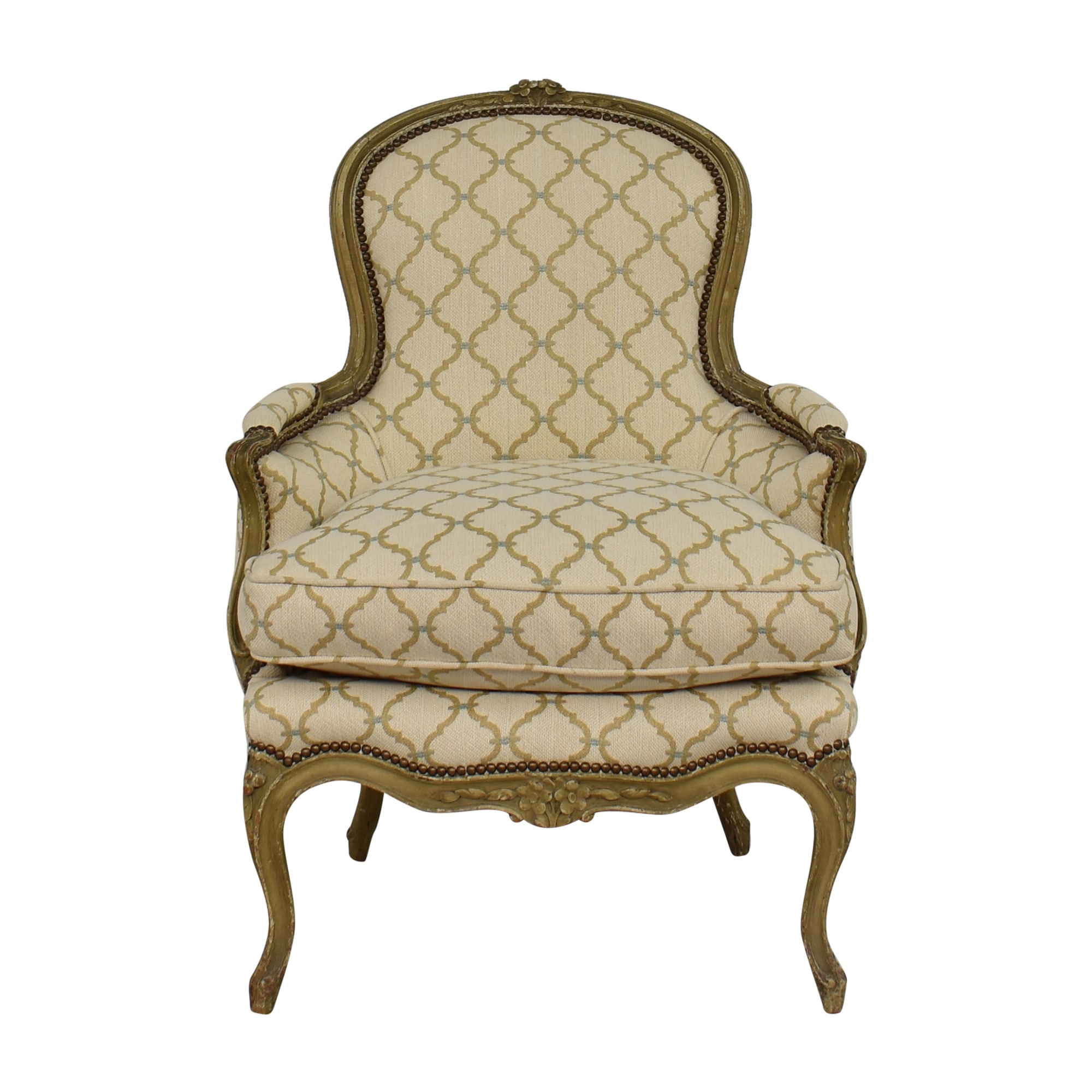 French Louis XV Style Quality Vintage Bergere Chair