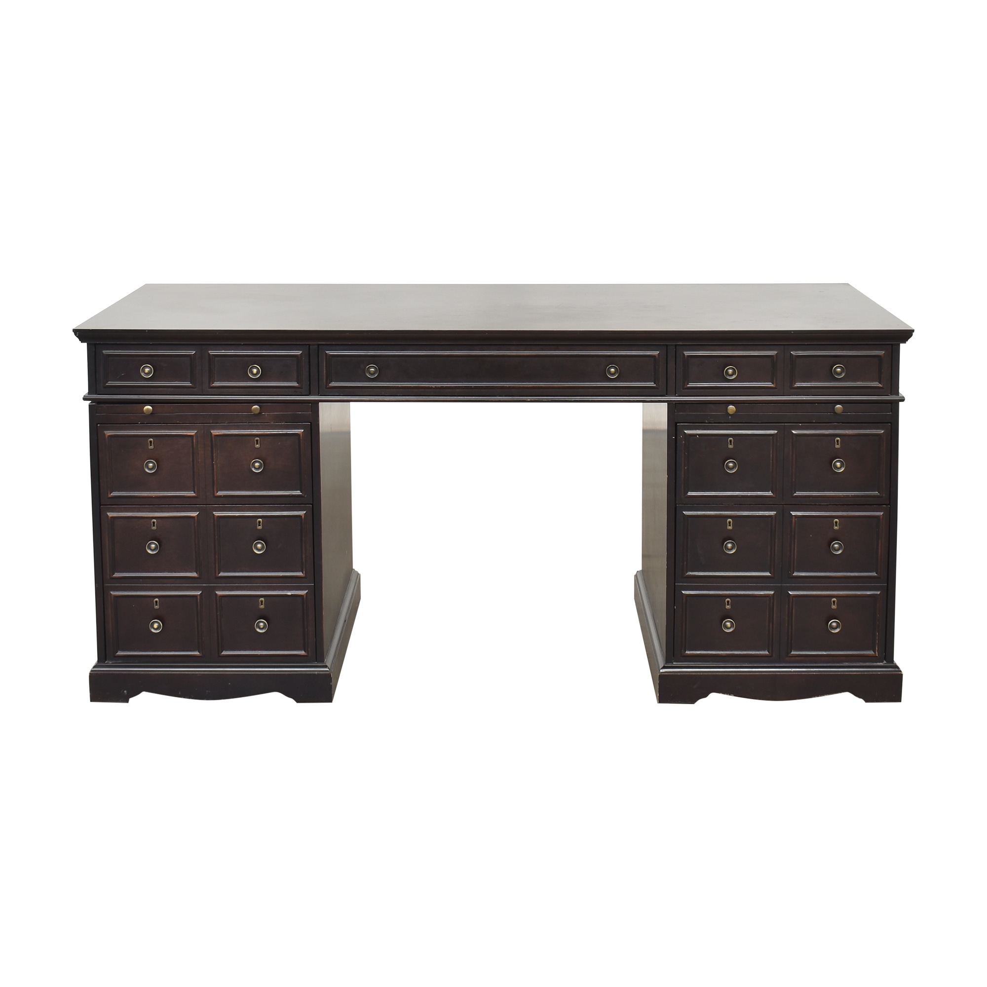 Bombay Company Double Pedestal Executive Desk | 50% Off | Kaiyo