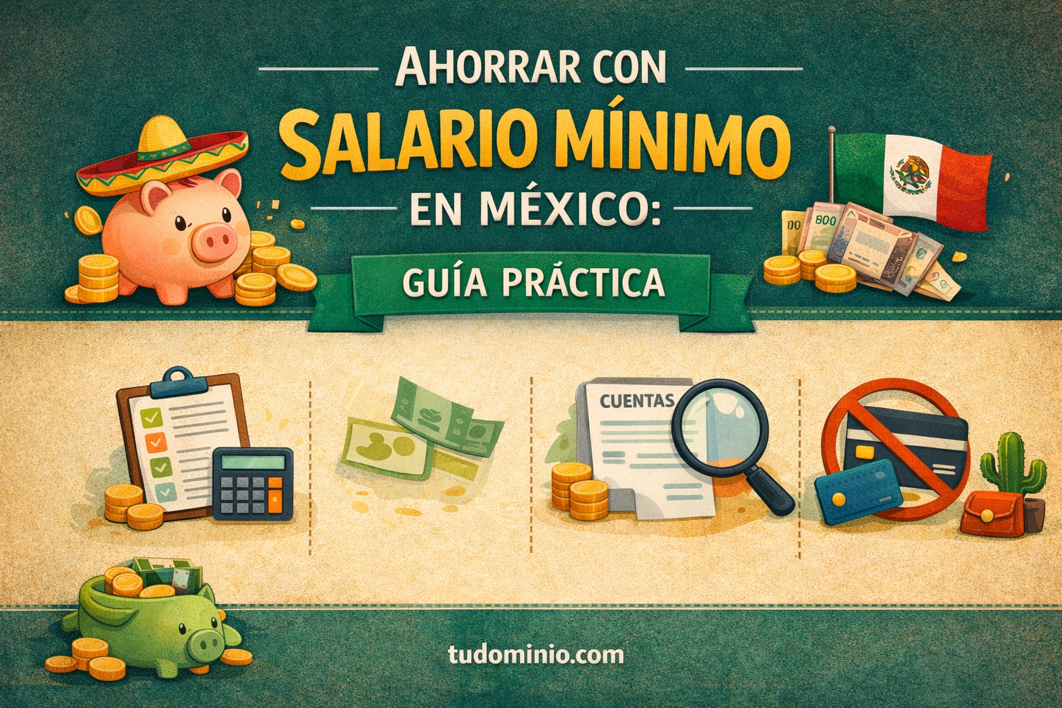 Ahorrar con salario mínimo en México: guía práctica