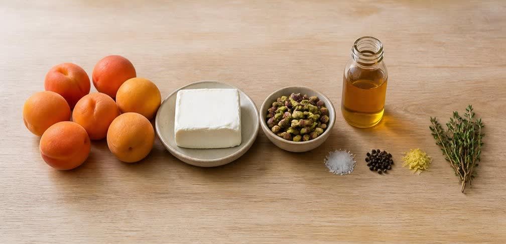 Gefüllte Aprikosen mit Frischkäse und Pistazien – Zutaten