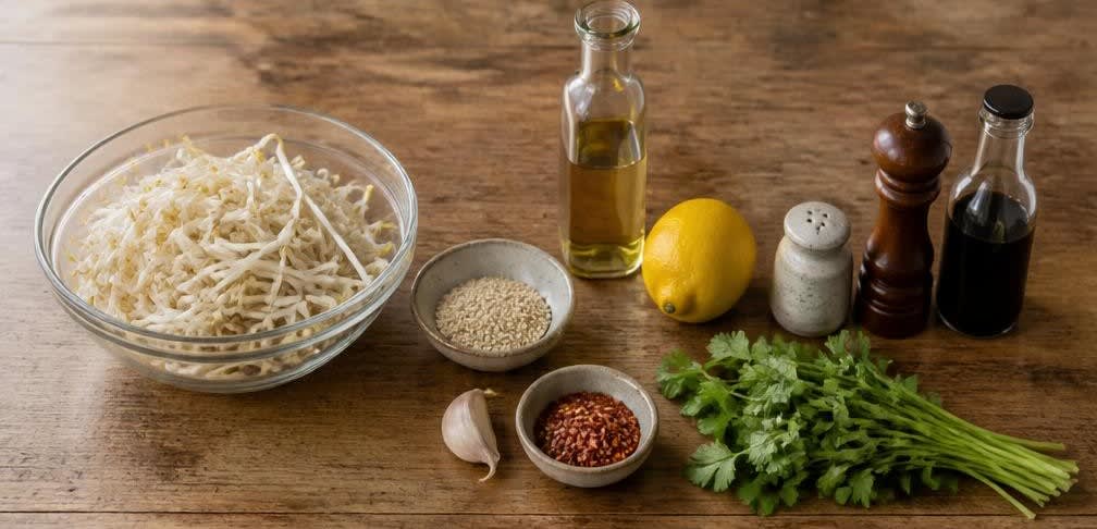 Knackiger Mungbohnensprossen-Salat mit geröstetem Sesam – Zutaten