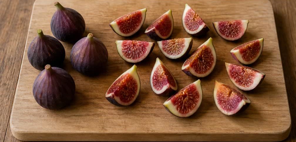 Türkischer Joghurt mit frischen Feigen und gerösteten Walnüssen – Zubereitung Schritt für Schritt – Feigen vorbereiten