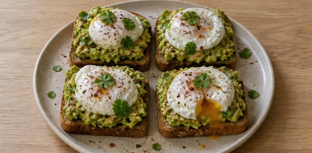 Peruanischer Avocado-Toast mit pochiertem Ei – Zubereitung Schritt für Schritt – Anrichten