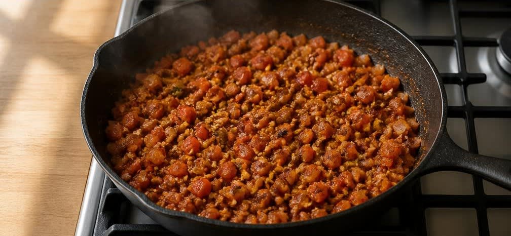 Spinat-Shakshuka mit Ei – Zubereitung Schritt für Schritt – Gewürze mitrösten