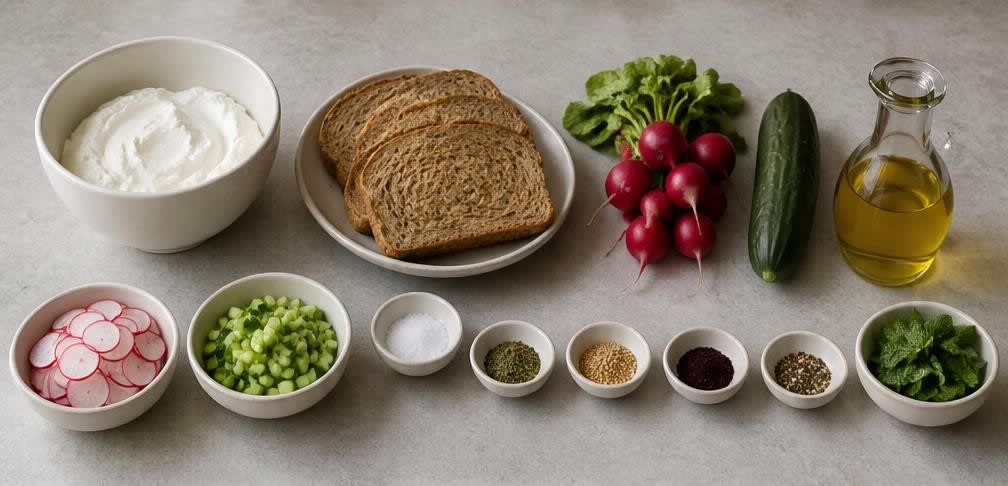 Libanesisches Labneh-Brot mit Radieschen – Zutaten